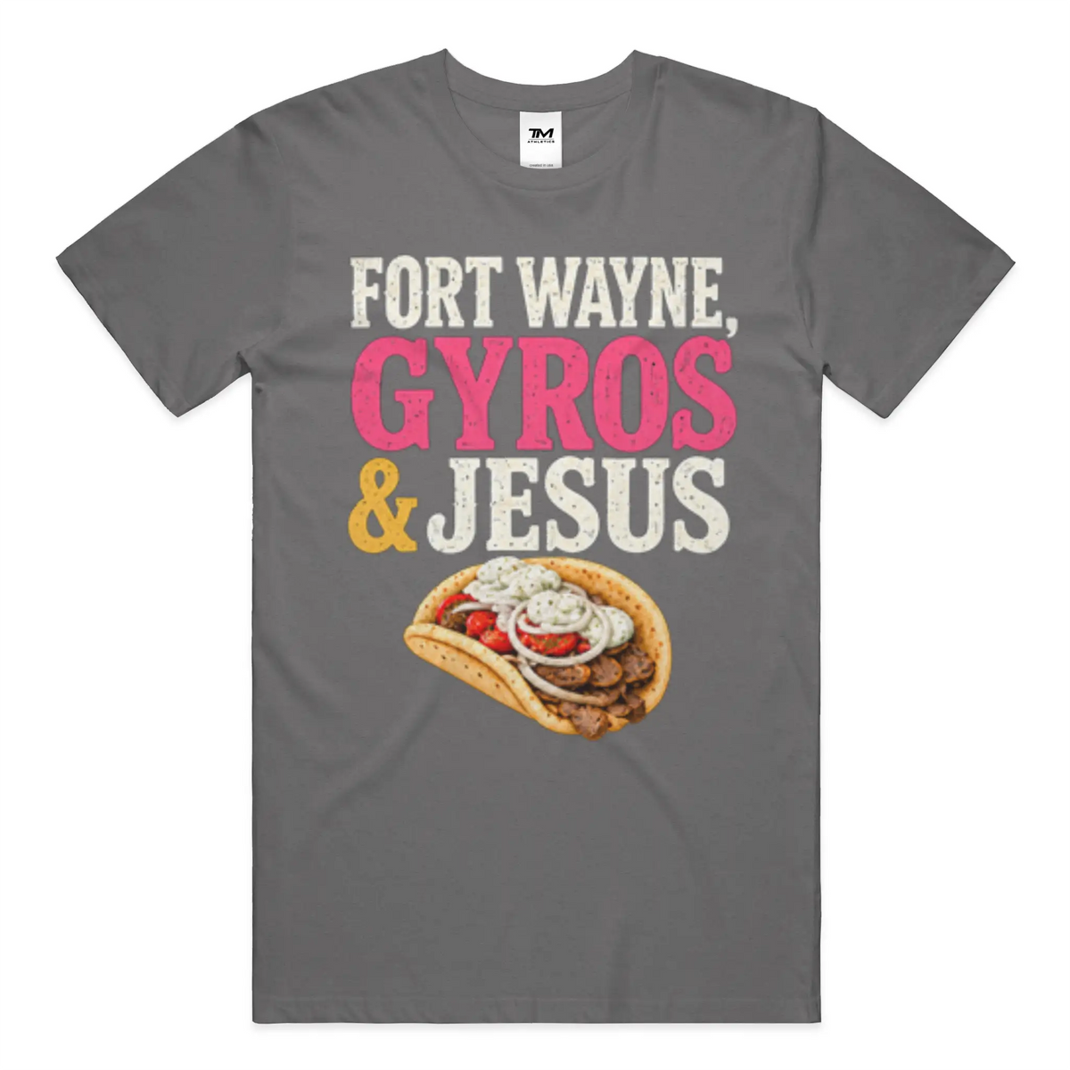Gyros amp Jesus Lightweight CVC Unisex Tee