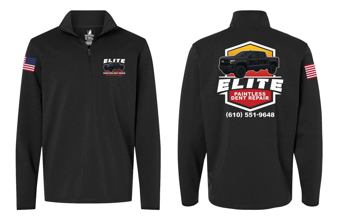 Elite Dent Repair Quarter-Zip Pullover (Black)