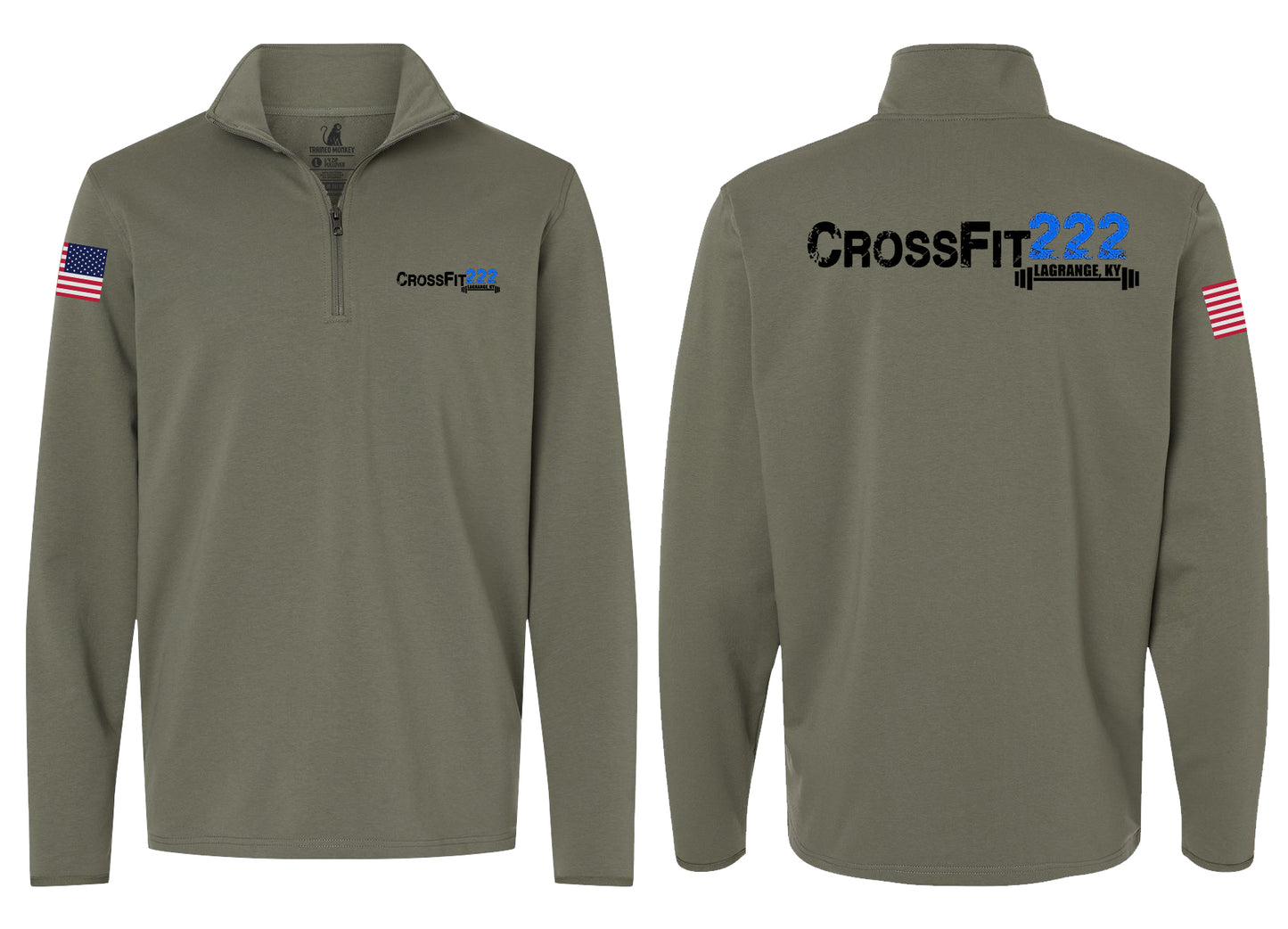 Custom Quarter-Zip Pullover (Army Green)