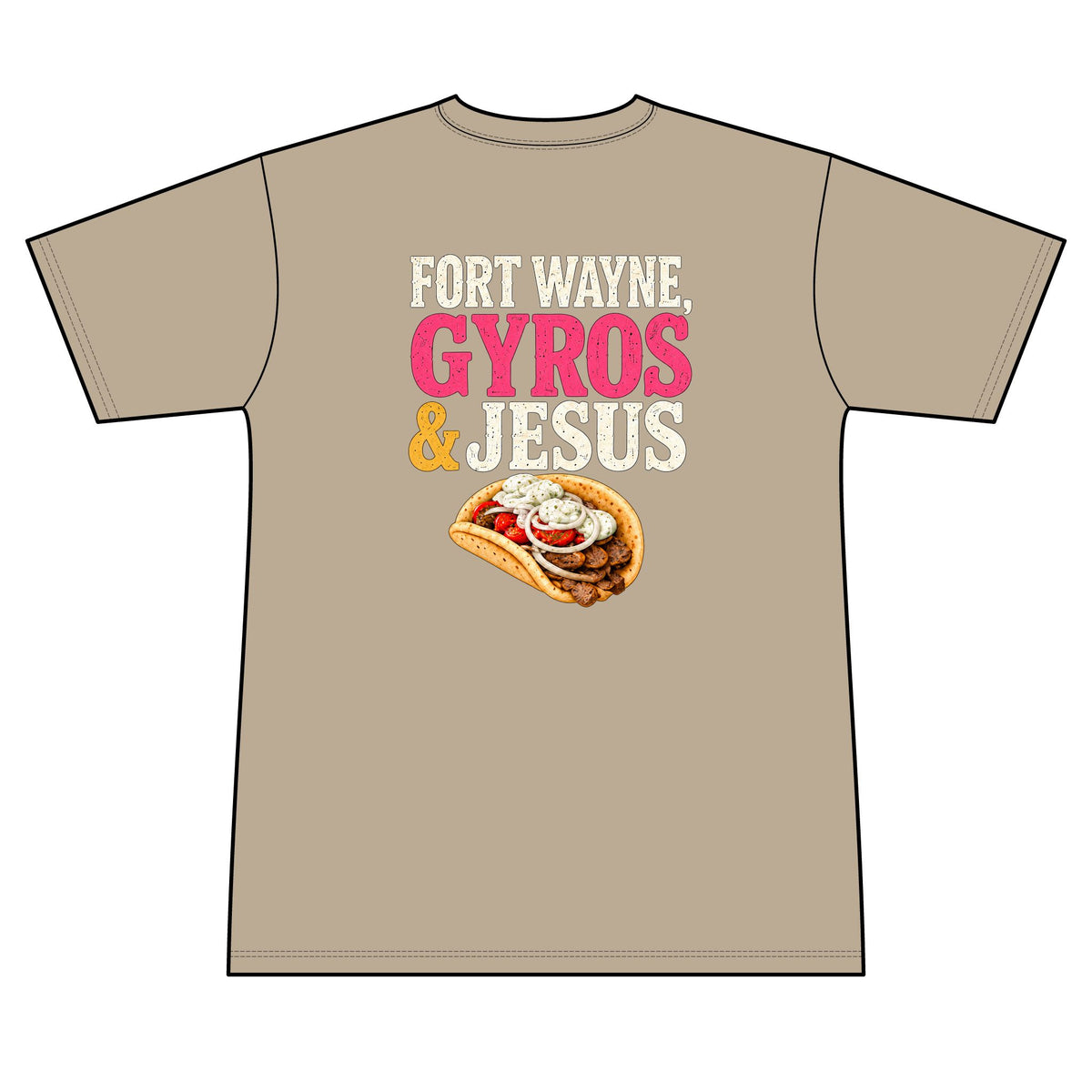 Fort Wayne, Gyros & Jesus - 100% Polyester Unisex Tee