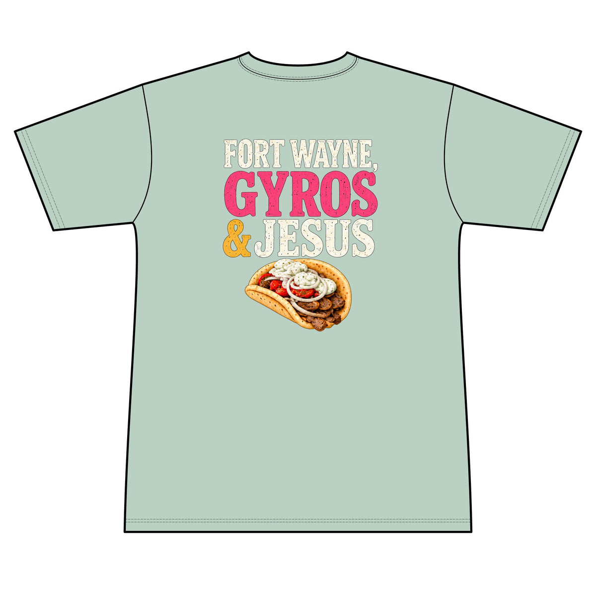 Fort Wayne, Gyros & Jesus - 100% Polyester Unisex Tee