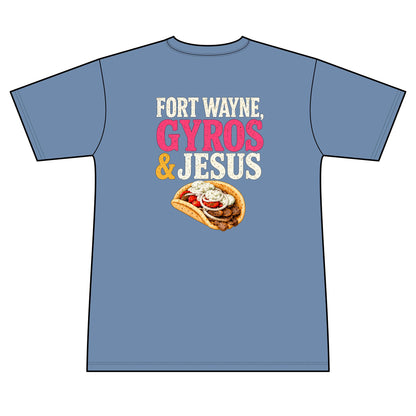 Fort Wayne, Gyros & Jesus - 100% Polyester Unisex Tee