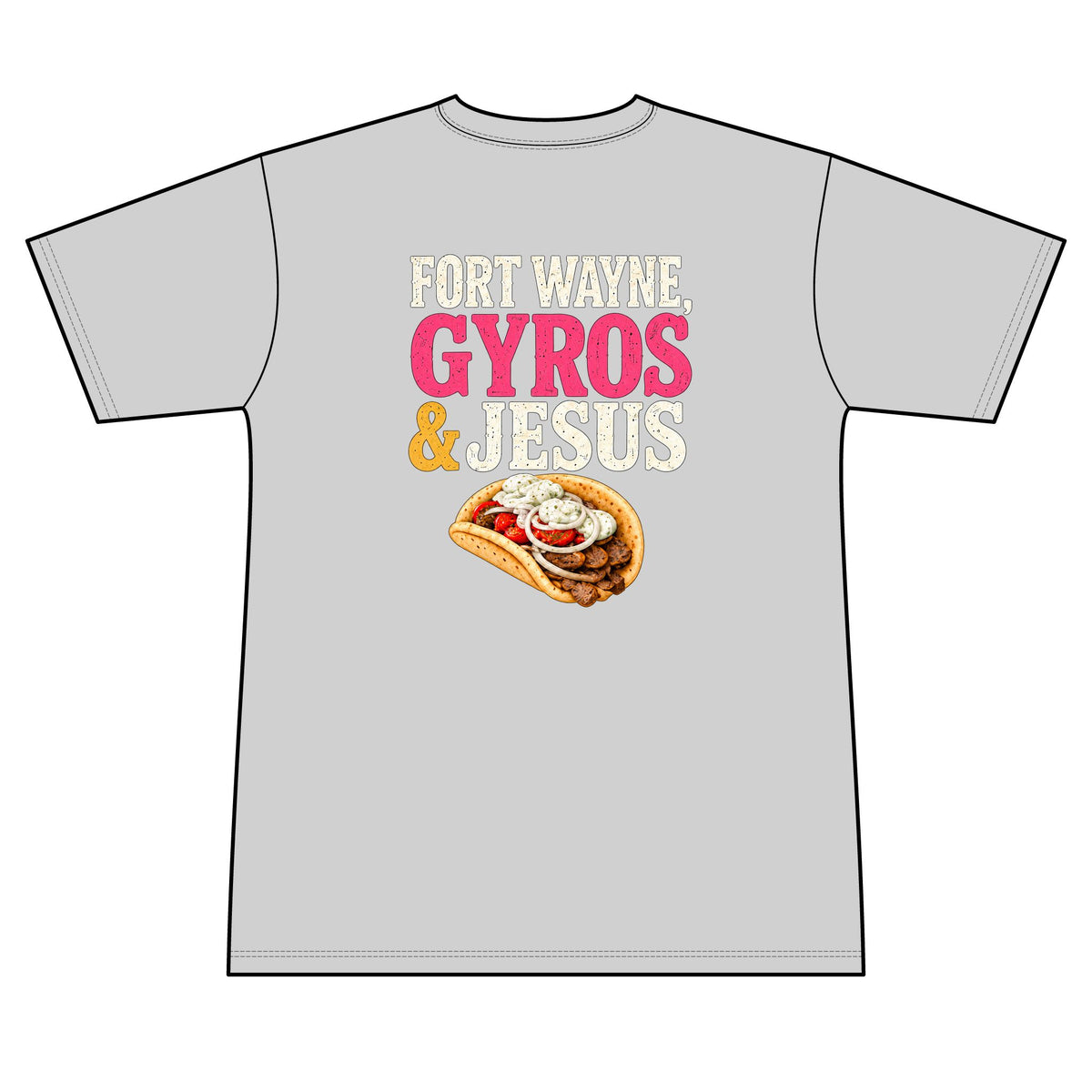 Fort Wayne, Gyros & Jesus - 100% Polyester Unisex Tee