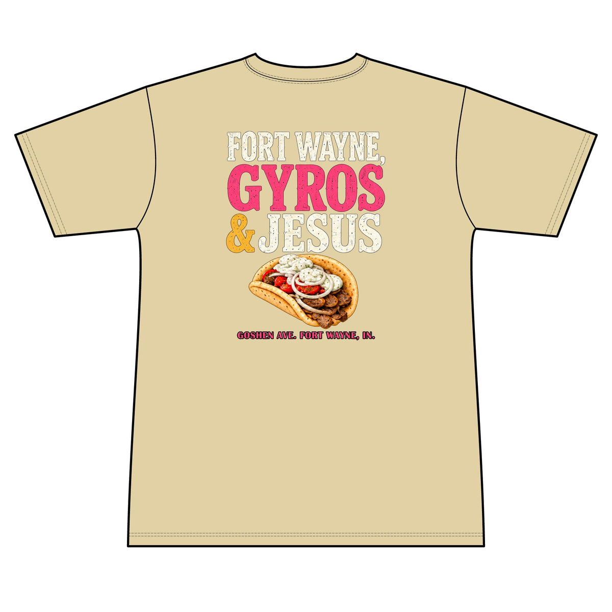Gyros and Jesus 100% Polyester Unisex Tee
