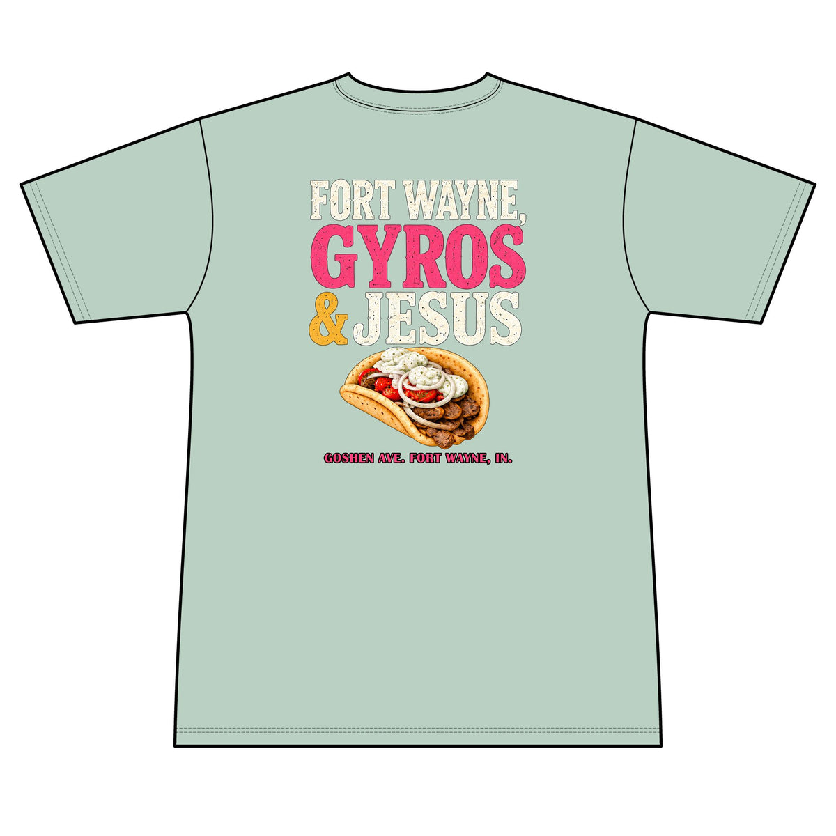 Gyros and Jesus 100% Polyester Unisex Tee