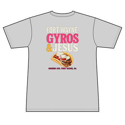 Gyros and Jesus 100% Polyester Unisex Tee