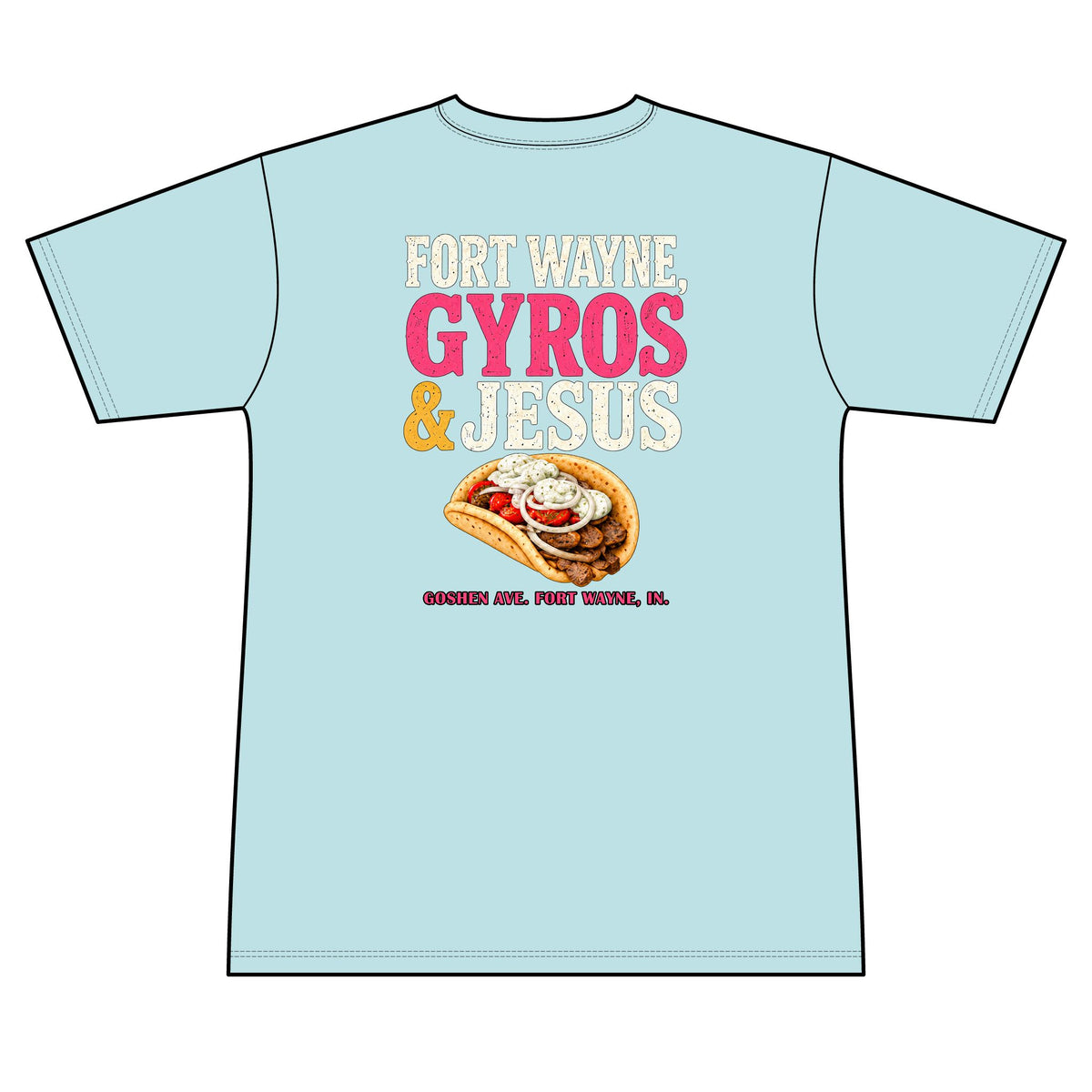 Gyros and Jesus 100% Polyester Unisex Tee