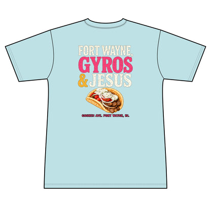 Gyros and Jesus 100% Polyester Unisex Tee