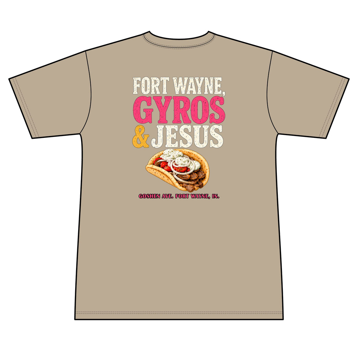Gyros and Jesus 100% Polyester Unisex Tee