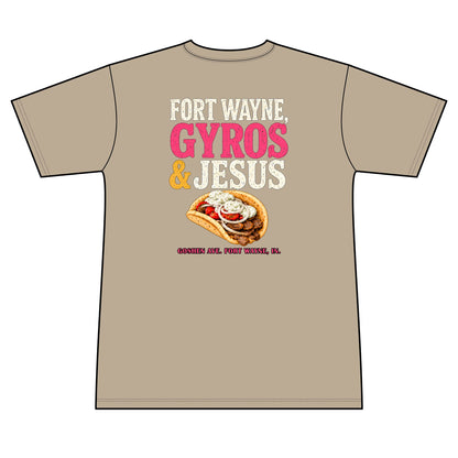 Gyros and Jesus 100% Polyester Unisex Tee