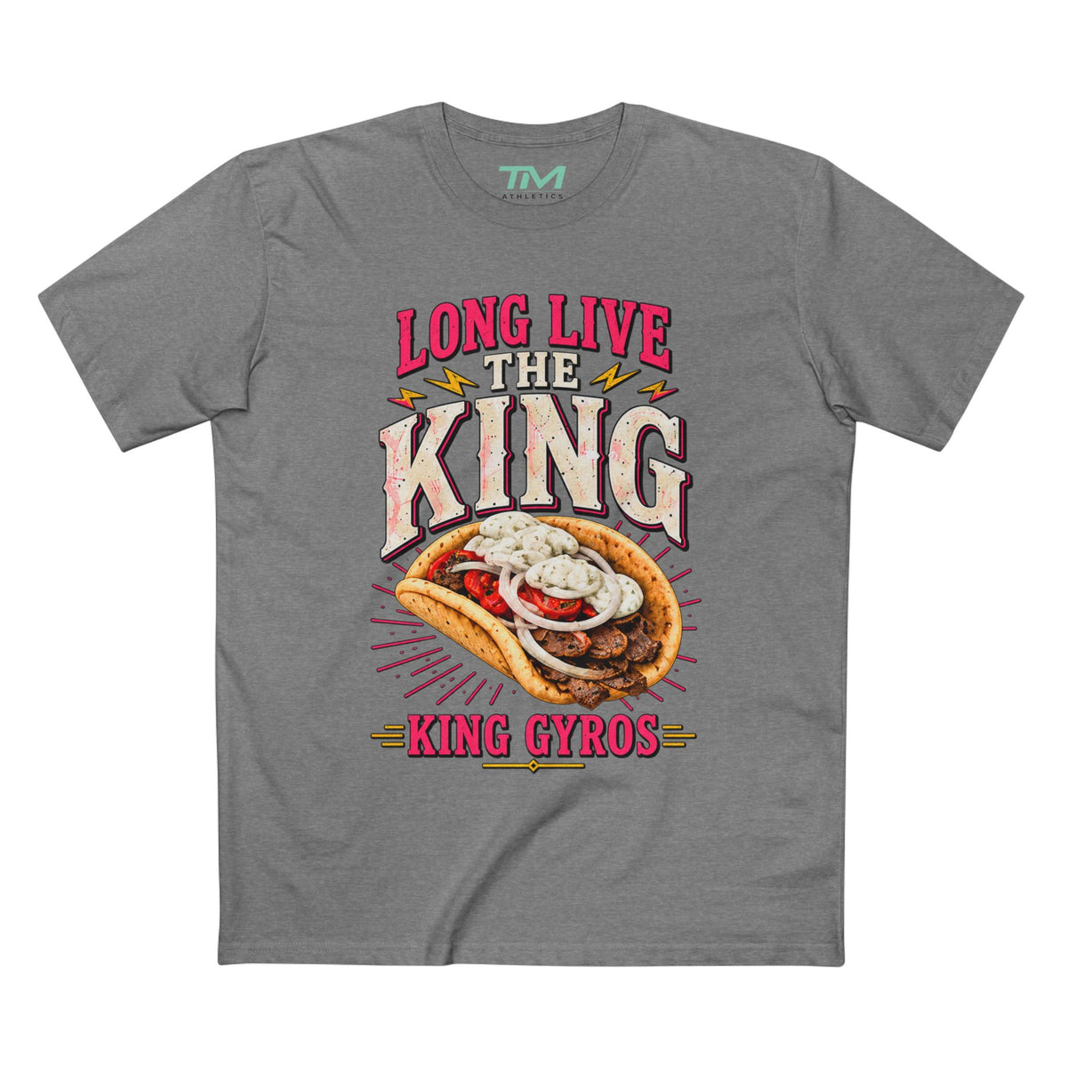 Long Live The King Gyros - Midweight Cotton Unisex Tee