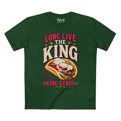 Long Live The King Gyros - Midweight Cotton Unisex Tee