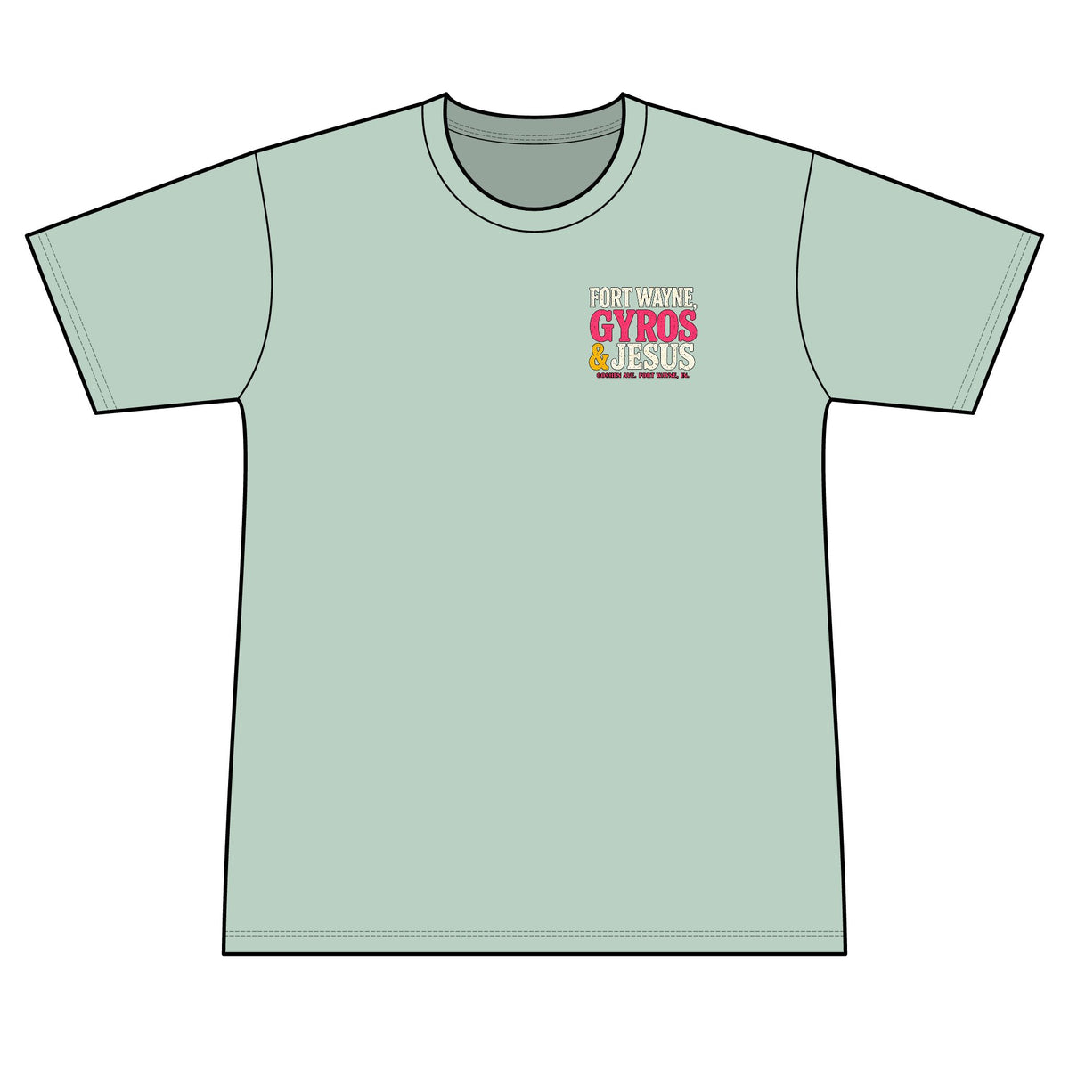 Gyros and Jesus 100% Polyester Unisex Tee