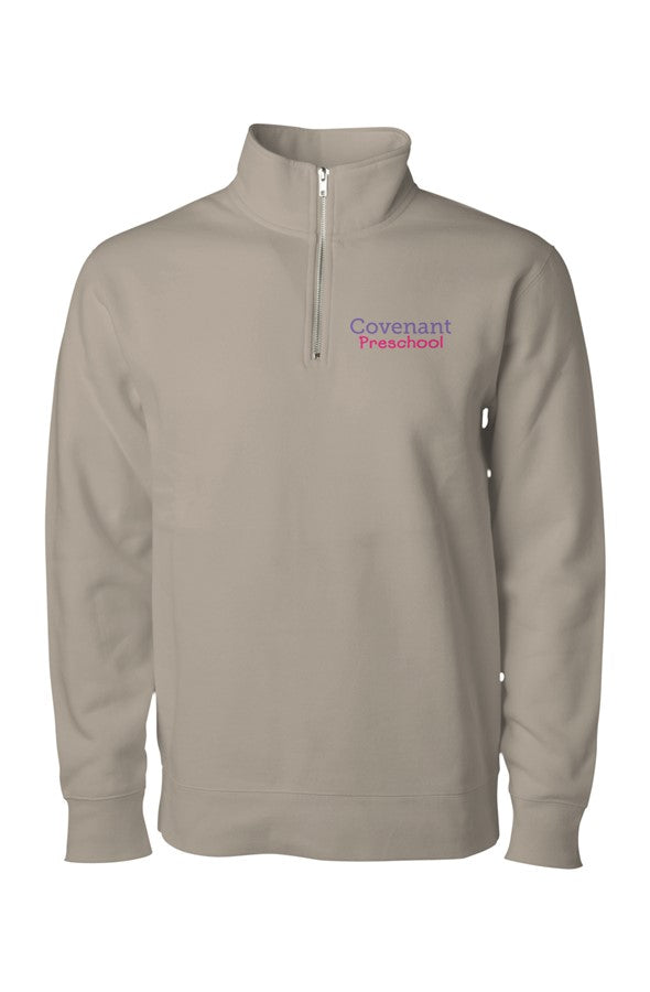 Embroidered Quarter-Zip Pullover
