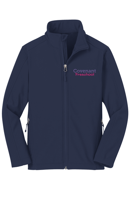 Embroidered Youth Soft Shell Jacket