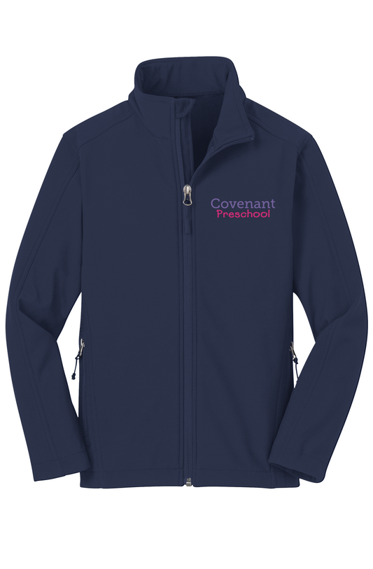 Embroidered Youth Soft Shell Jacket