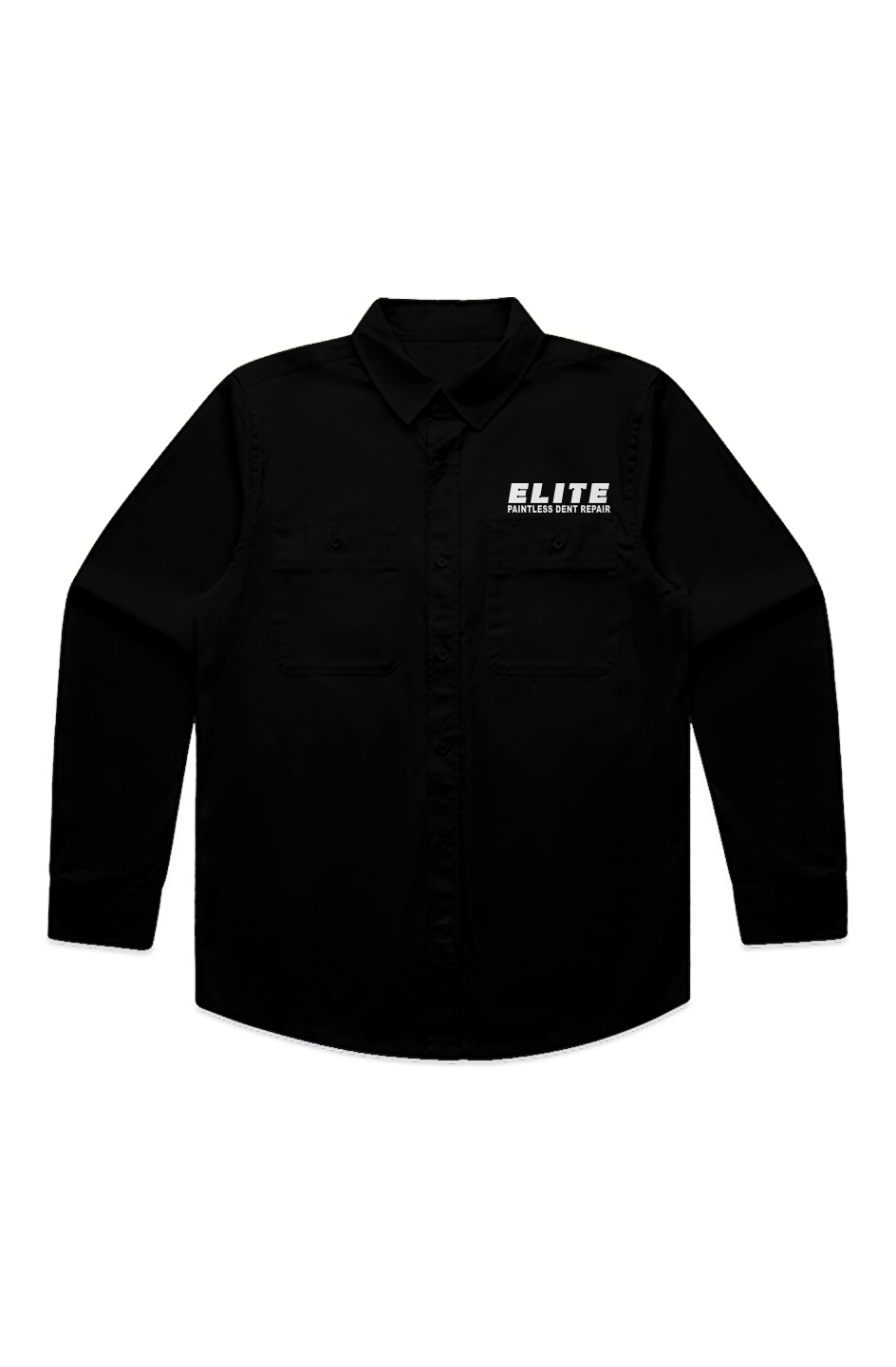 Embordered Workwear Long Sleeve Work Shirt