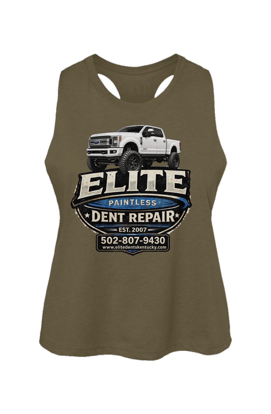 Elite Logo Racerback Cropped Tank