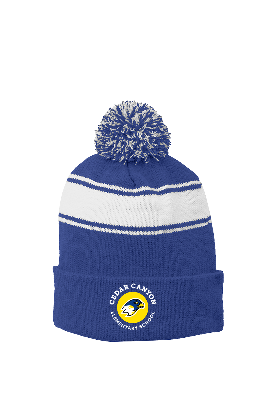 Stripe Pom Beanie