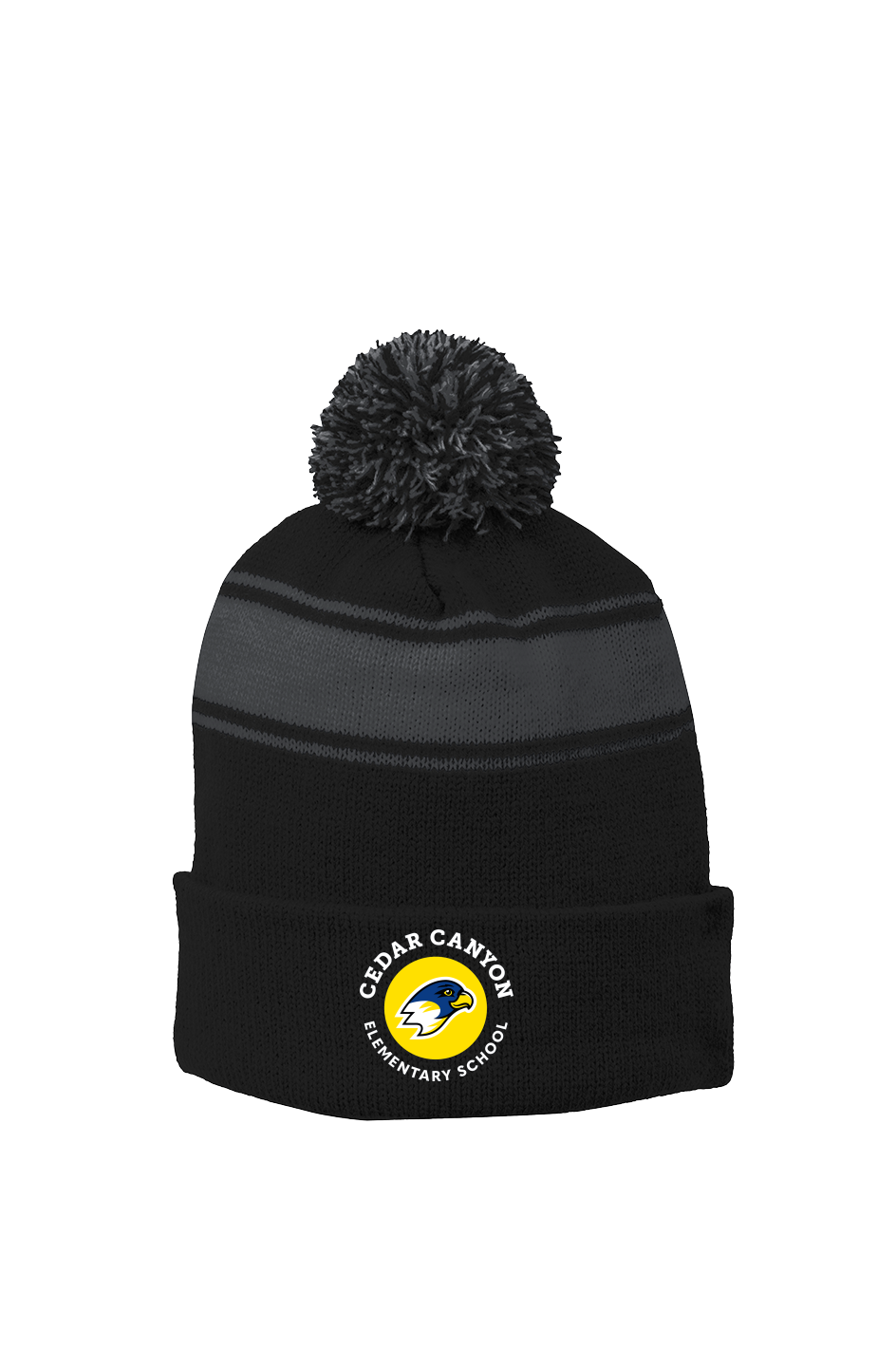Stripe Pom Beanie