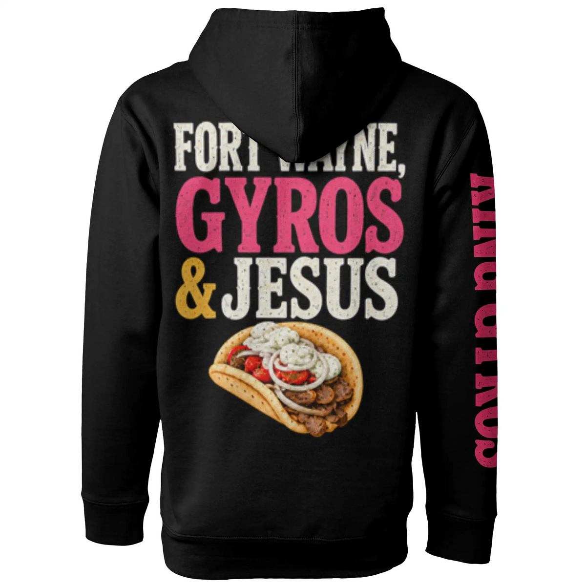 Gyros amp Jesus Midweight Unisex Hoddie