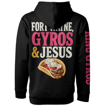 Gyros amp Jesus Midweight Unisex Hoddie