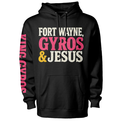 Gyros amp Jesus Midweight Unisex Hoddie
