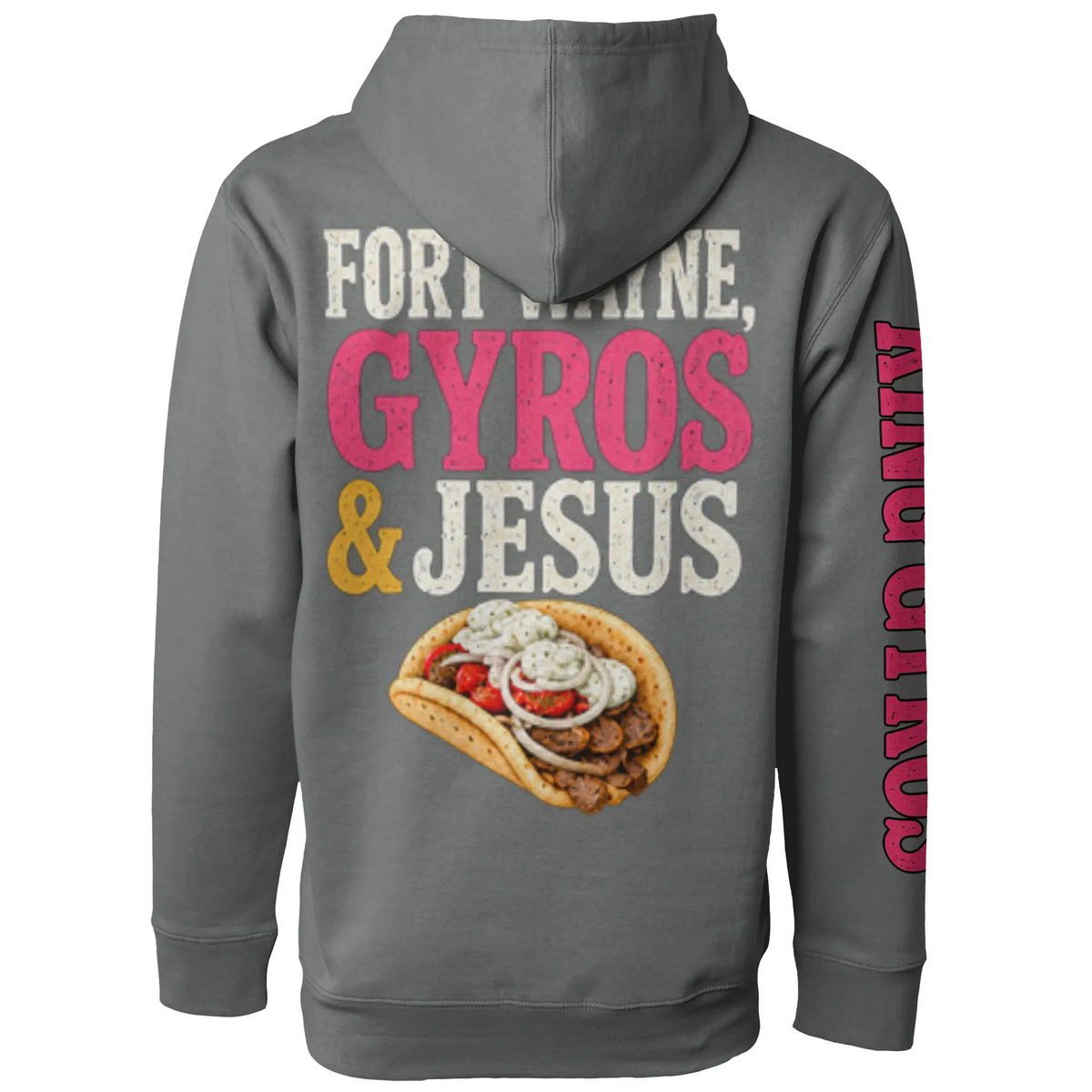 Gyros amp Jesus Midweight Unisex Hoddie