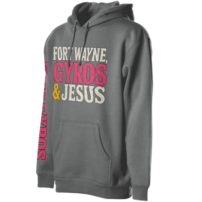 Gyros amp Jesus Midweight Unisex Hoddie