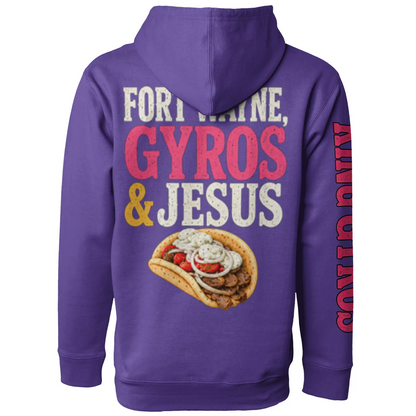 Gyros amp Jesus Midweight Unisex Hoddie