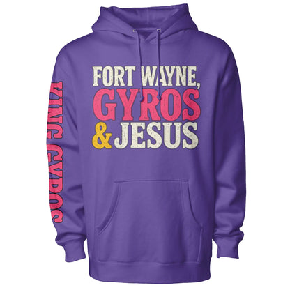 Gyros amp Jesus Midweight Unisex Hoddie