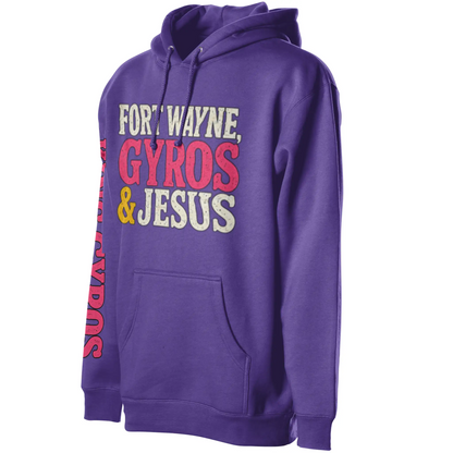 Gyros amp Jesus Midweight Unisex Hoddie