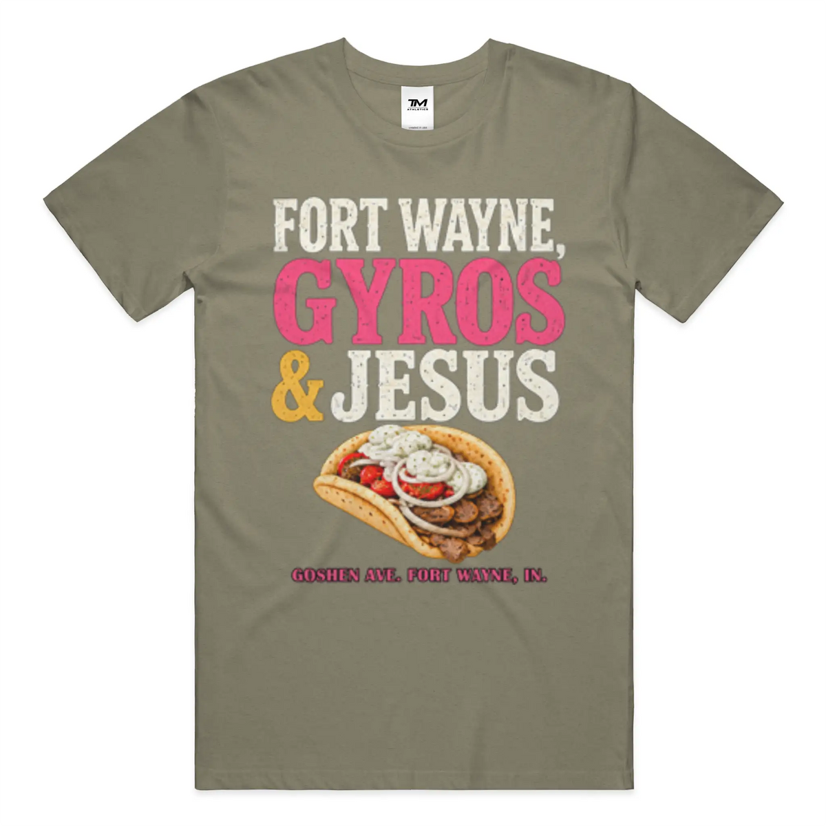 Gyros and Jesus Lightweight CVC Unisex Tee