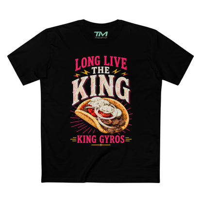 Long Live The King Gyros - Midweight Cotton Unisex Tee