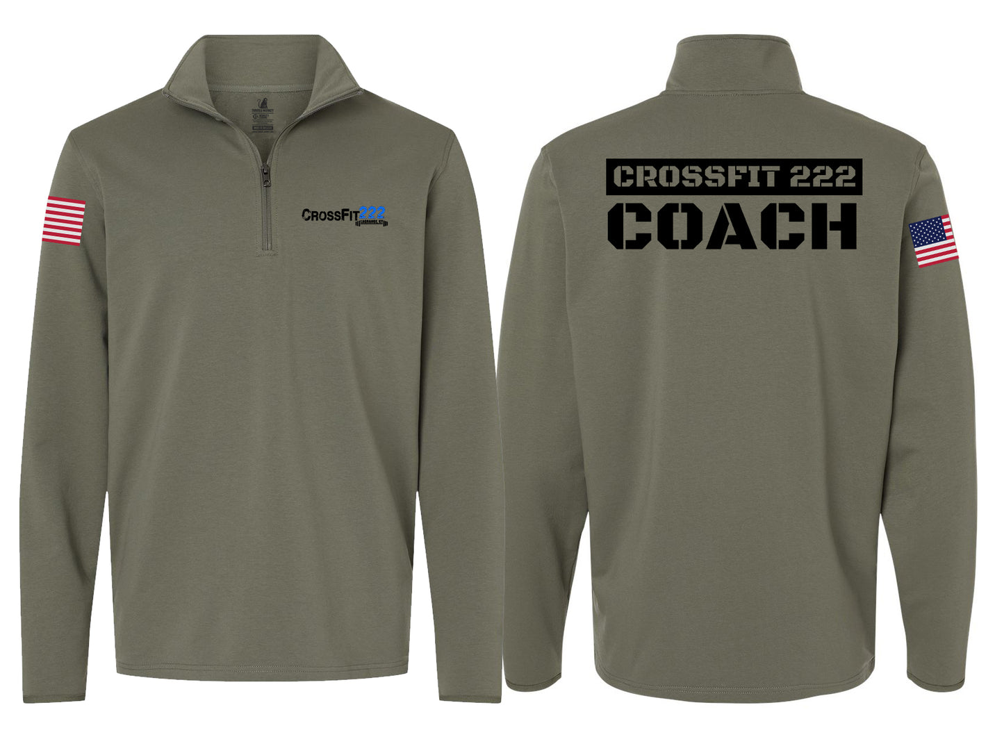 Custom Coach Quarter-Zip Pullover (Army Green)